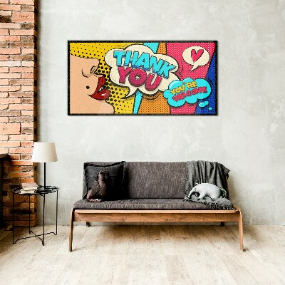 Obraz na Szkle Pop Art: Wyraz wdzięczności