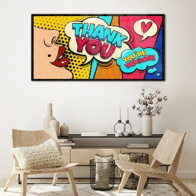 Obraz na Szkle Pop Art: Wyraz wdzięczności
