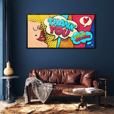Obraz na Szkle Pop Art: Wyraz wdzięczności