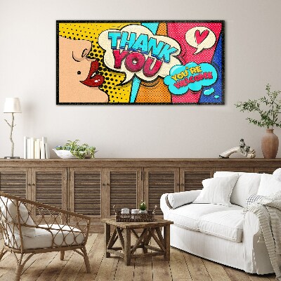 Obraz na Szkle Pop Art: Wyraz wdzięczności