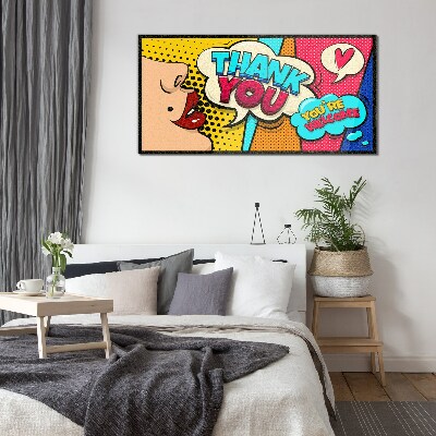 Obraz na Szkle Pop Art: Wyraz wdzięczności