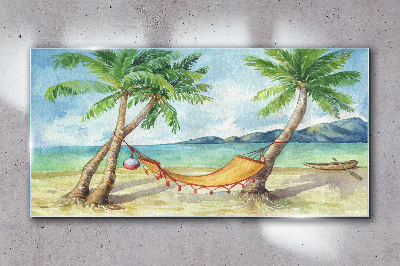 Obraz na Szkle Tropikalny relaks na plaży