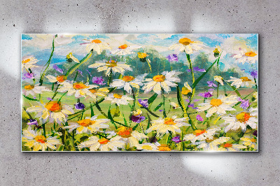Obraz na Szkle Abstrakcja Kwiaty Natura