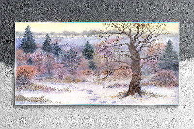 Obraz Szklany las zima śnieg przyroda