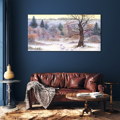 Obraz Szklany las zima śnieg przyroda