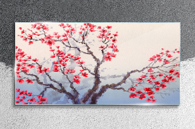 Obraz na Szkle drzewo gałęzie kwiaty