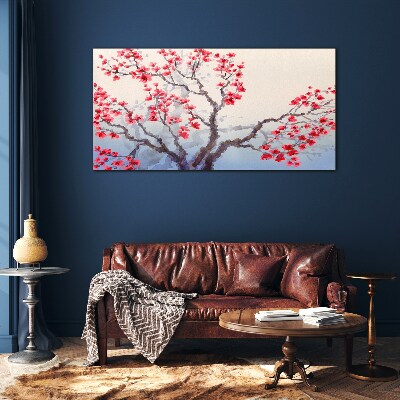 Obraz na Szkle drzewo gałęzie kwiaty