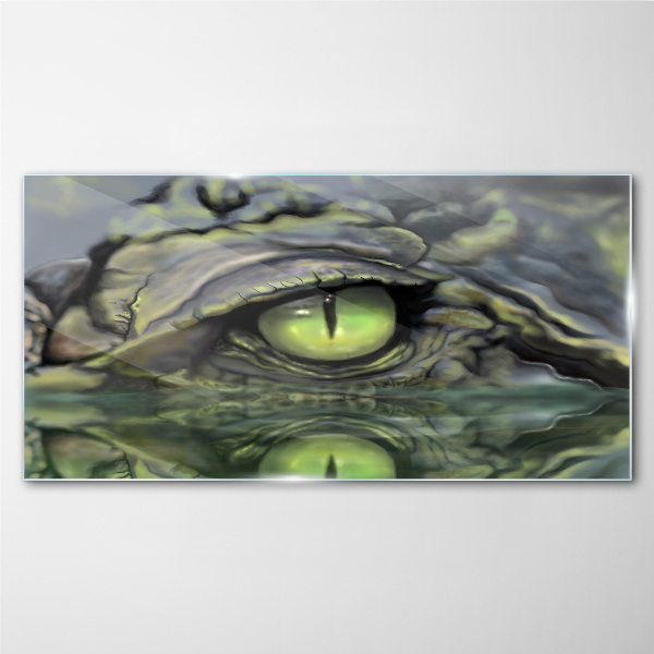 Obraz na Szkle Zwierzę Krokodyl Oko Woda