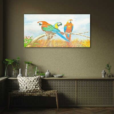 Obraz na Szkle Zwierzę Ptaki Papuga Chmury