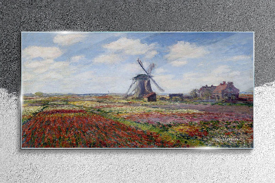Obraz Szklany Młyn Łąka Monet