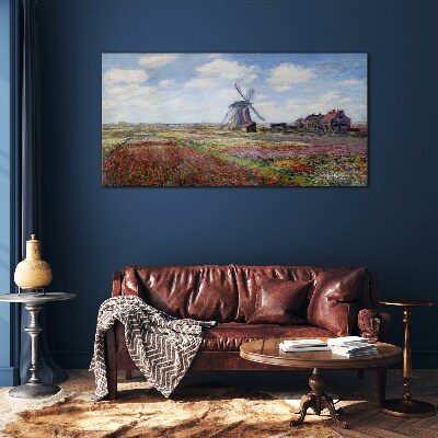 Obraz Szklany Młyn Łąka Monet