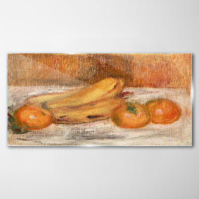 Obraz Szklany Owoce Pomarańcze Banany