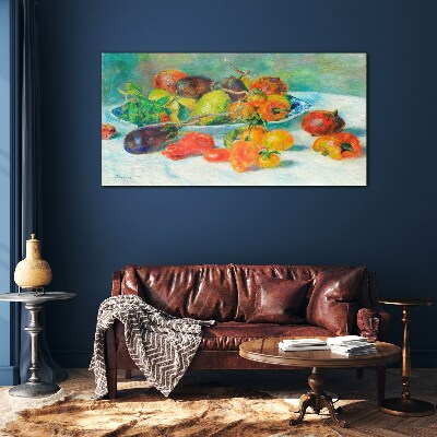 Obraz Szklany Owoce Warzywa Cytryny