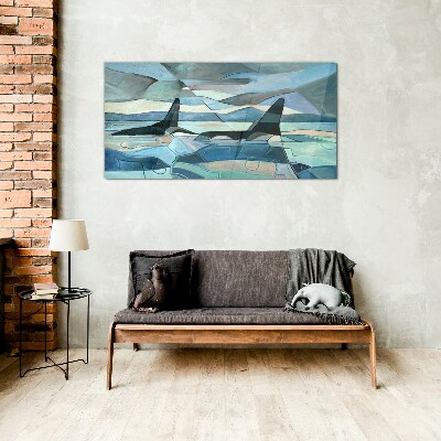 Obraz na Szkle Abstrakcja Zwierzę Wieloryb