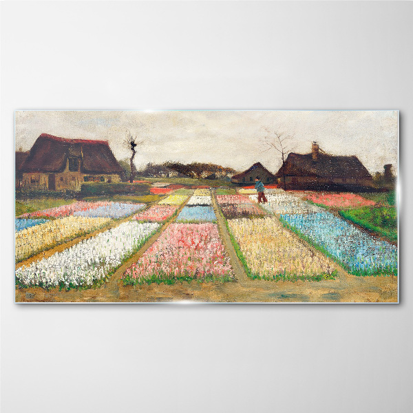 Obraz na Szkle Wiosenne pola tulipanów