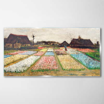 Obraz na Szkle Wiosenne pola tulipanów