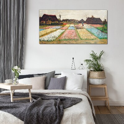 Obraz na Szkle Wiosenne pola tulipanów