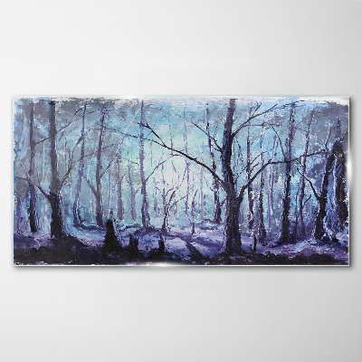Obraz na Szkle las zima śnieg