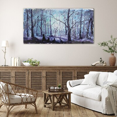 Obraz na Szkle las zima śnieg