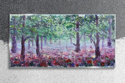 Obraz na Szkle las kwiaty maki
