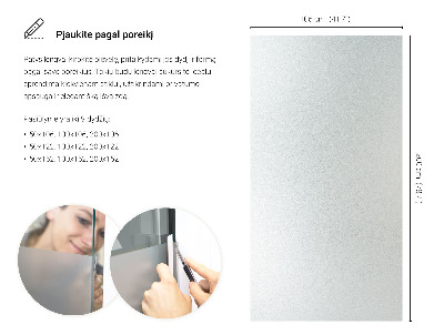 Okleina na okno mleczna przepuszczająca światło