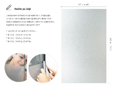 Okleina na okno mleczna przepuszczająca światło