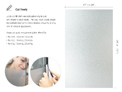 Okleina na okno mleczna przepuszczająca światło