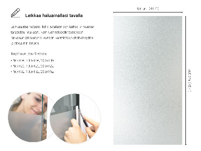 Okleina na okno mleczna przepuszczająca światło