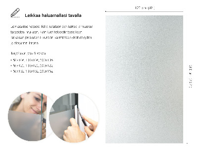 Okleina na okno mleczna przepuszczająca światło