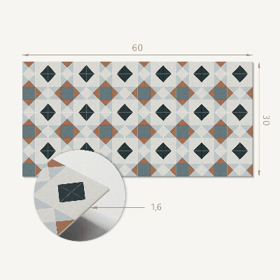 Panel na ścianę Geometryczny wzór kafli