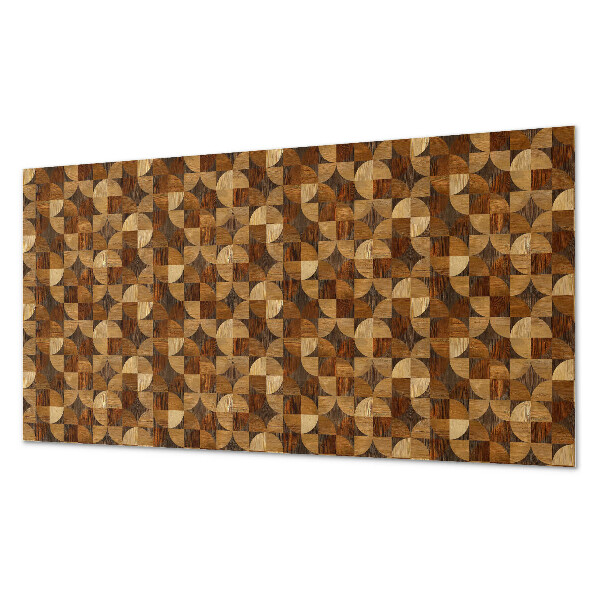 Panel na ścianę Geometryczny wzór drewna