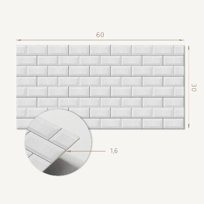 Panel na ścianę Płytki w układzie cegiełkowym