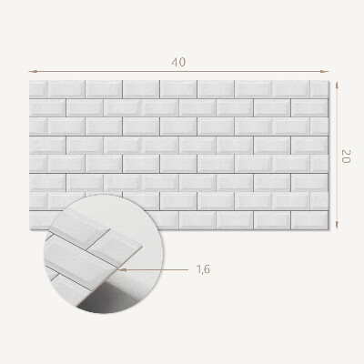 Panel na ścianę Płytki w układzie cegiełkowym