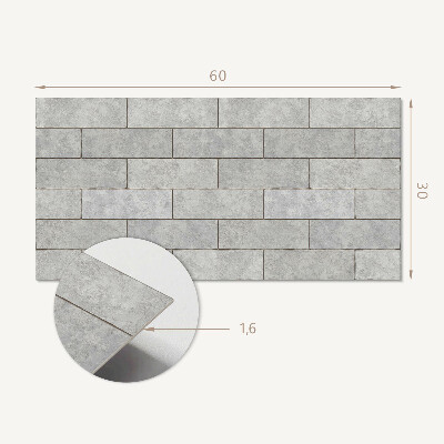 Panel na ścianę Wzór cegieł w układzie 3D