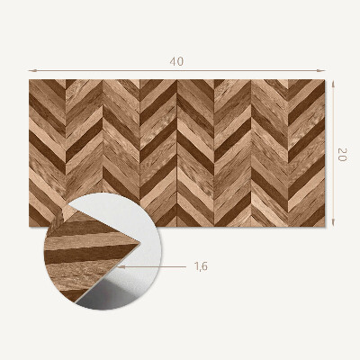 Panel na ścianę Wzór w jodełkę z drewna