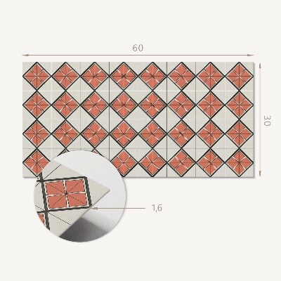 Okładzina ścienna Geometryczny wzór w romby