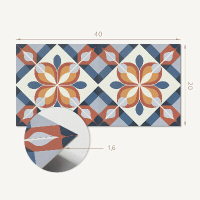 Panel pcv Geometryczny wzór kwiatowy