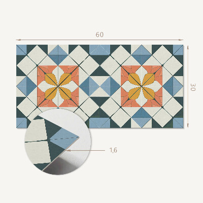 Panel na ścianę Geometryczny wzór kwiatowy