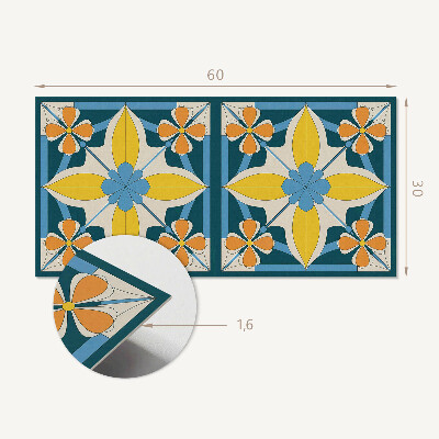 Panel pcv Kwiatowy wzór geometryczny