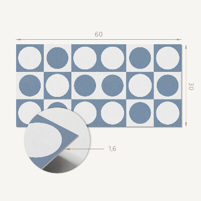 Panel pcv Geometryczne okręgi w siatce