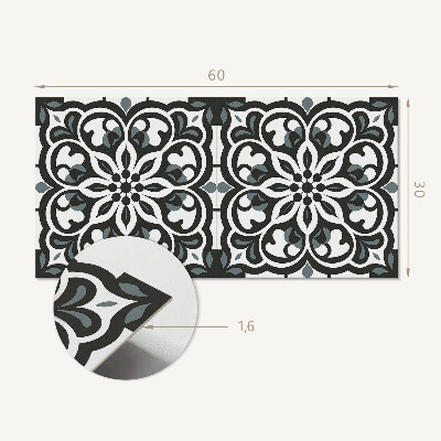 Panel na ścianę Wzór kwiatowy z ornamentami