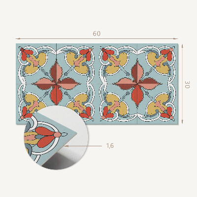 Panel na ścianę Wzór kwiatowy z detalami