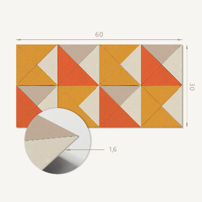 Okładzina ścienna Geometryczne trójkąty w układzie