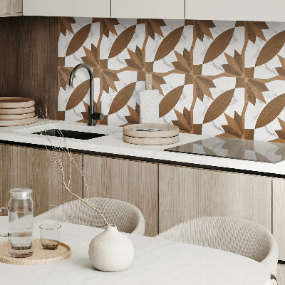 Panel na ścianę Wzór geometryczny z drewnem