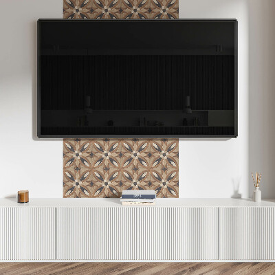 Panel pcv Wzór kwiatowy z drewna