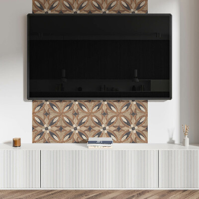 Panel pcv Wzór kwiatowy z drewna