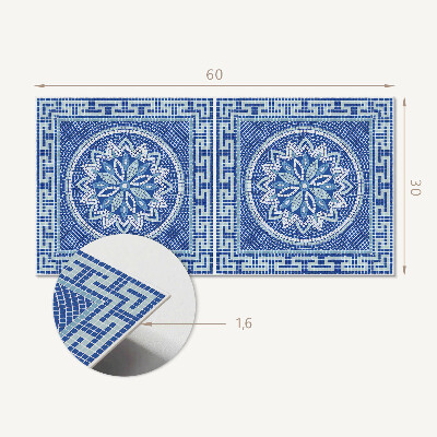 Panel pcv Mosaic floral pattern design