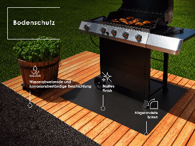 Podstawka pod grill W kształcie półowalu 80x70 cm