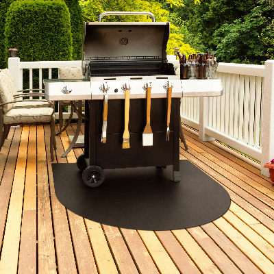Stalowa mata pod grill Połówka owalu 100x100 cm