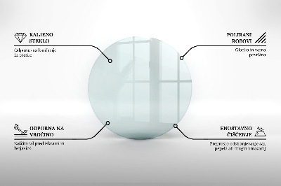 Szkło hartowane pod kominek transparentne okrągłe